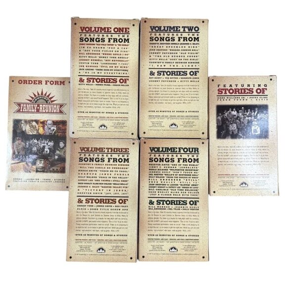 Countrys Family Reunion VHS Set 1-4 Photo Album Stories Golden Age Country Music - Picture 2 of 2